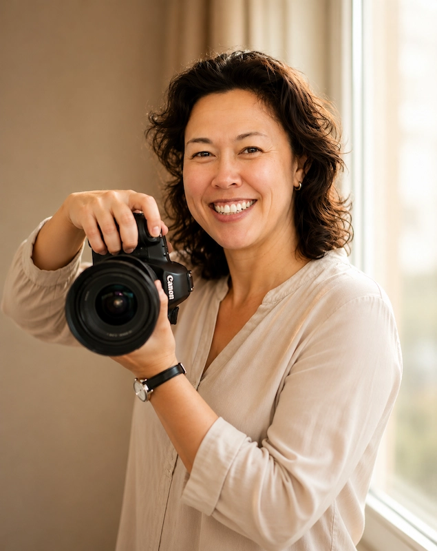 Patricia Pietersen met haar camera